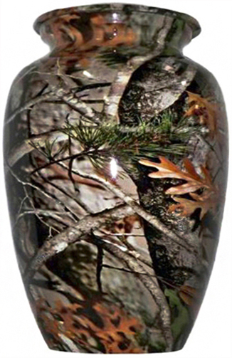 235-A - Brass Urn<br>Tree Camouflage/w<br>Limbs and Leaves