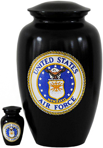 251-A - Brass Urn<br>Air Force Black