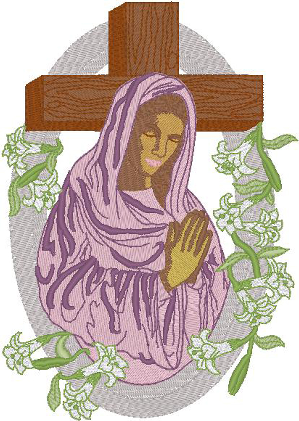 464-A-White - Virgin Mary head panel